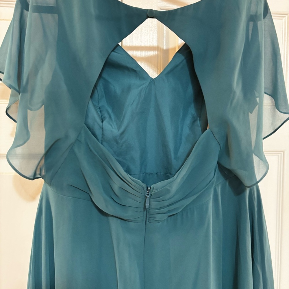 Azazie Deep Teal woman’s Maxi Dress - Picture 6 of 10